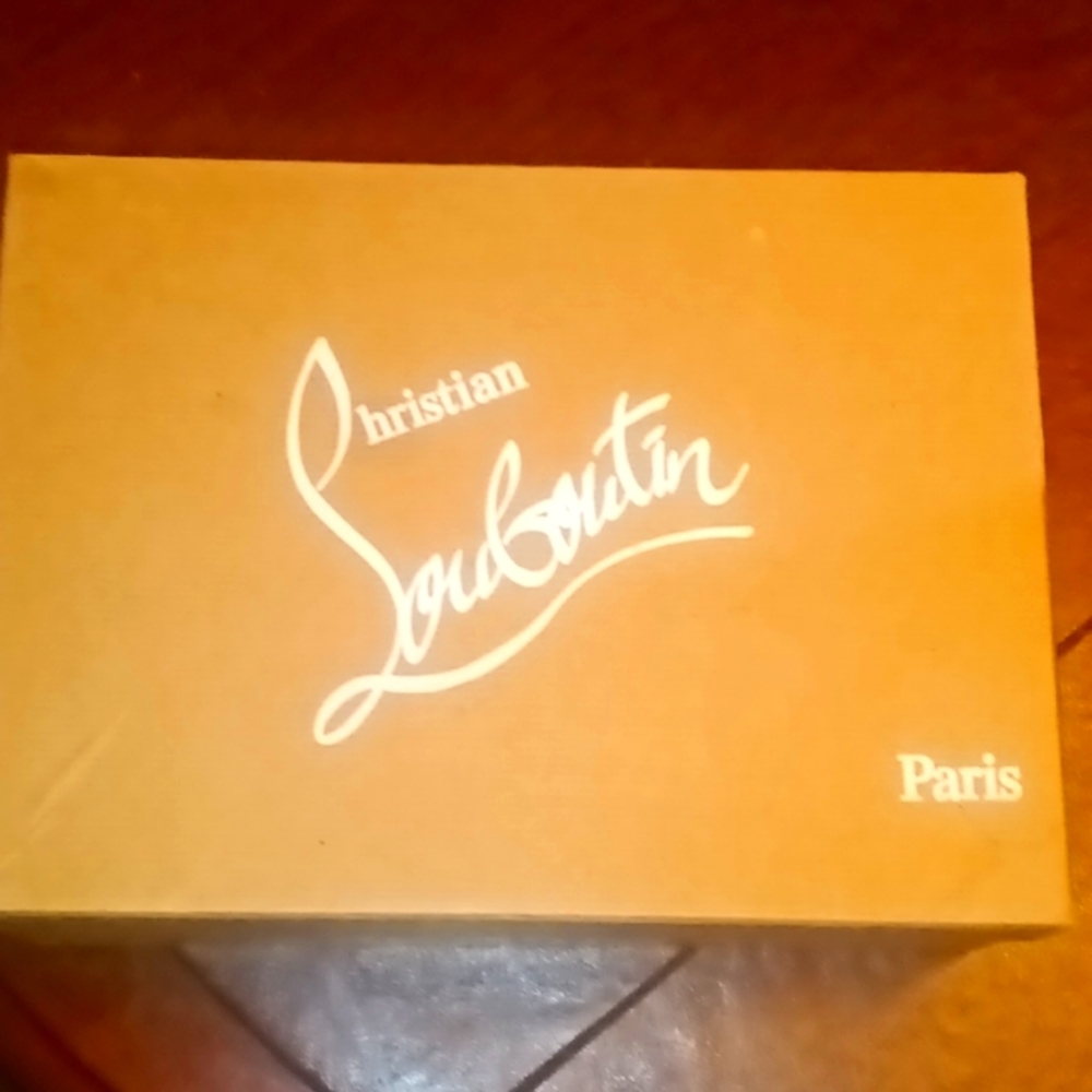 Light blue velvet type fabric Christian Louboutin